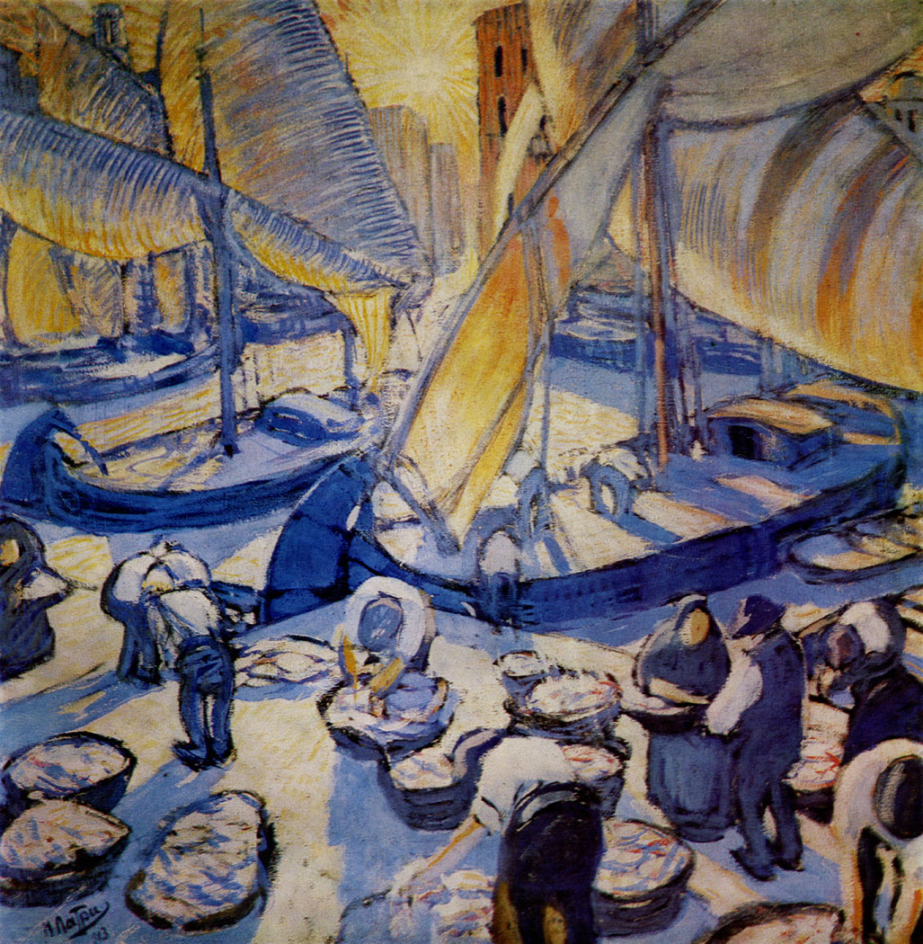  Fishermen's Wharf.  Oil and tempera on canvas. 102,5×101,5