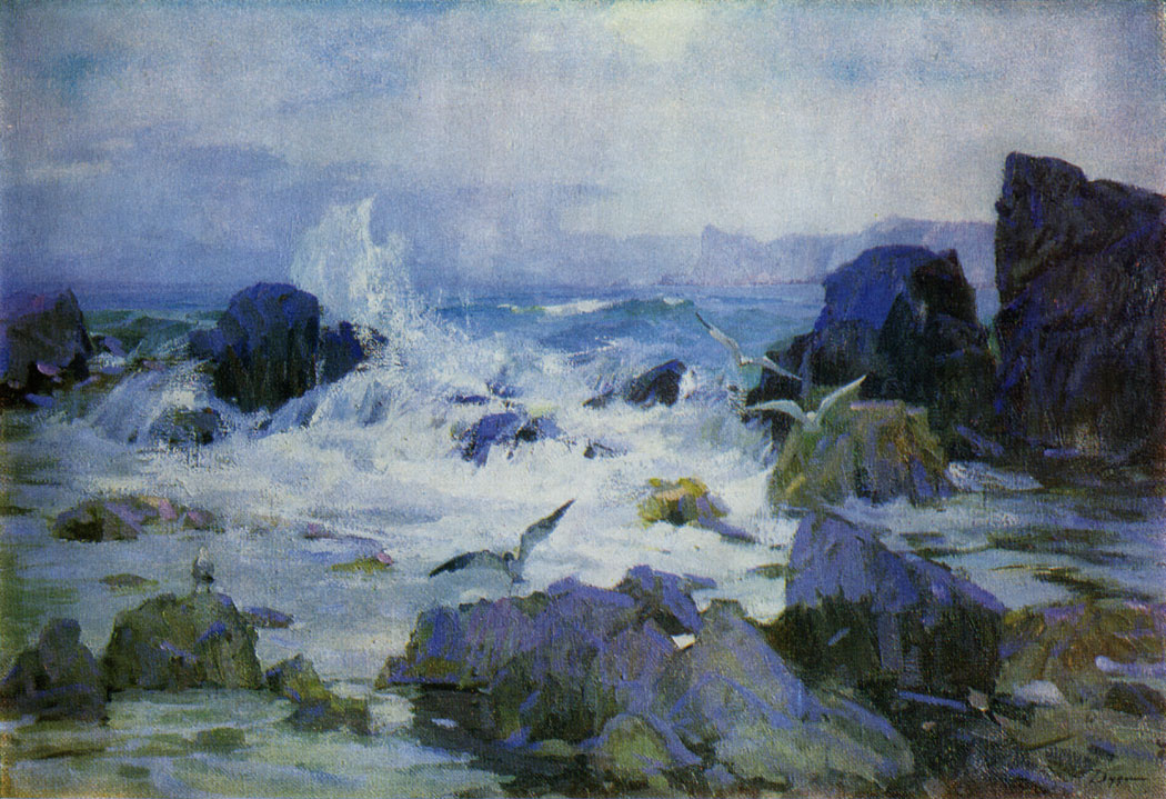 Stormy Sea. 1960  Oil on canvas. 95×140