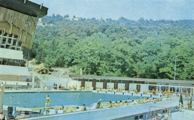   . The swimming-pool of the Yalta Hotel